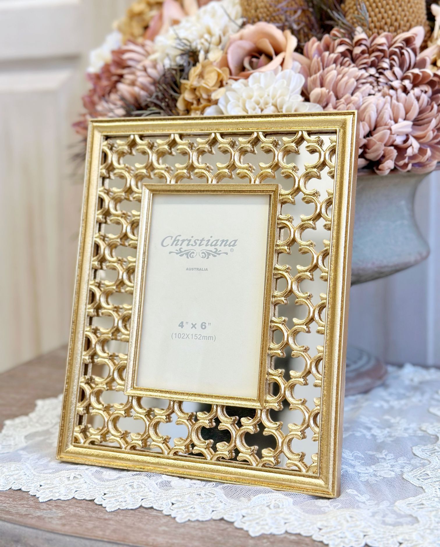 Mirrored Coco Gold Photo Frame