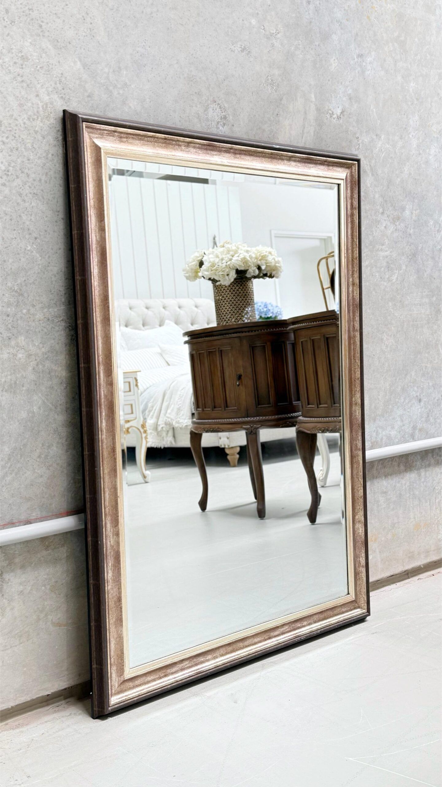 Antique Bronze Framed Mirror