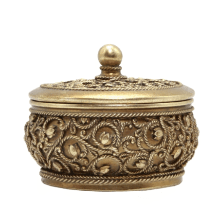 Antique Gold Ornate Trinket Box