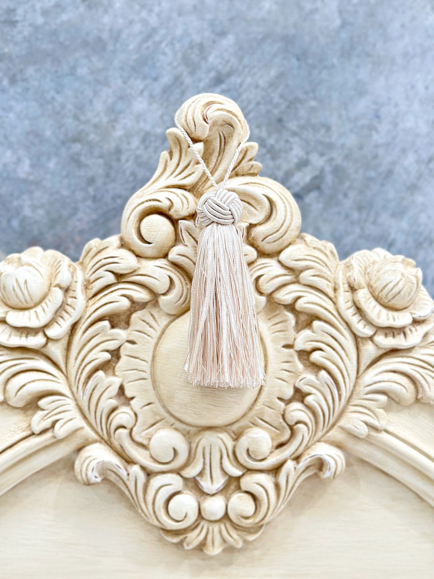 Cream Turks Head Knot Tassel
